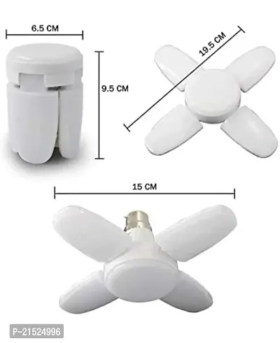 LED Bulb Lamp B22 Foldable Light, 25W 4-Leaf Fan Blade Bright LED Bulb With Angle Adjustable Home Ceiling Lights, AC160-265V,-thumb2