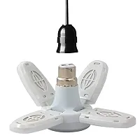 DKB-LED Bulb Lamp B22 Foldable Light, 25W 4-Leaf Fan Blade Bright LED Bulb with Angle Adjustable Home Ceiling Lights, AC160-265V, Home Decorations (Cool White) DA-B38-thumb1