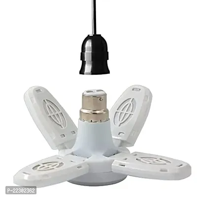 DKB-LED Bulb Lamp B22 Foldable Light, 25W 4-Leaf Fan Blade Bright LED Bulb with Angle Adjustable Home Ceiling Lights, AC160-265V, Home Decorations (Cool White) DA-B38-thumb2