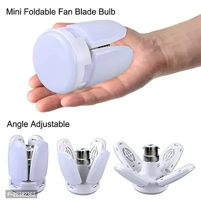DKB-LED Bulb Lamp B22 Foldable Light, 25W 4-Leaf Fan Blade Bright LED Bulb with Angle Adjustable Home Ceiling Lights, AC160-265V, Home Decorations (Cool White) DA-B38-thumb5