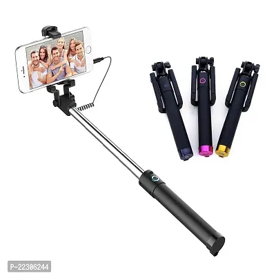 DKB - Wired Selfie Stick for All Smart Phones (Multicolour)