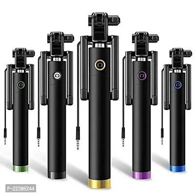 DKB - Wired Selfie Stick for All Smart Phones (Multicolour)-thumb2