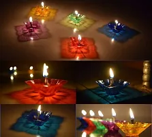 DKB-Diwali Diyas Colourful 3D Reflection Diya for Diwali Decor Flower Shape Shadow Reflective Diyas for Diwali Decoration Items for Home Decor Reusable Navratri Diwali Lights-thumb3
