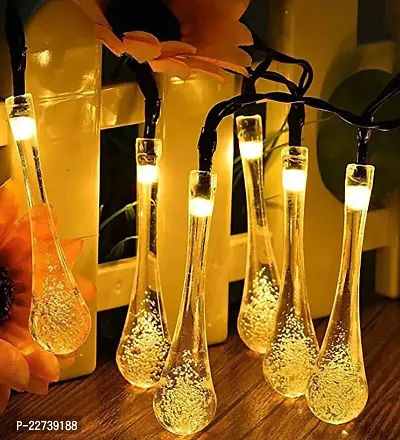 Waterdrop Decorative Fairy String Lights for Home Decoration (Multicolor, Steady Lights, 4 Meter Long (16 Water Drop Multi Light)-thumb0
