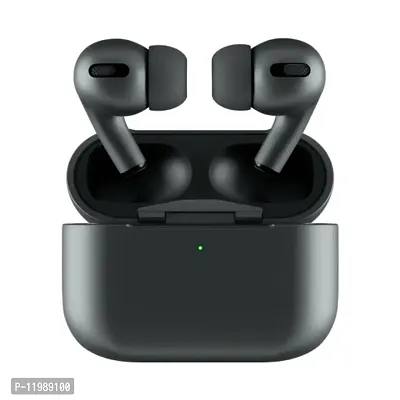 Airpod Pro with Wireless Charging Case | Active Noise Cancellation | Wireless Mobile Bluetooth |14 Hours Battery Backup | Compatible with Android and iOS.. ( BLACK )-thumb2