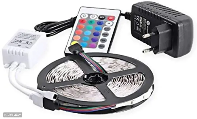 RGB SMD 5050 LED Strip Light with 24 Keys Remote Control (Multicolour, 5 m, 300 LEDs)-thumb3