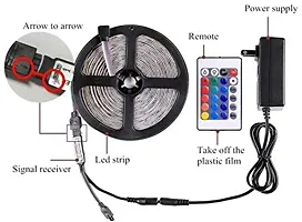 RGB SMD 5050 LED Strip Light with 24 Keys Remote Control (Multicolour, 5 m, 300 LEDs)-thumb1