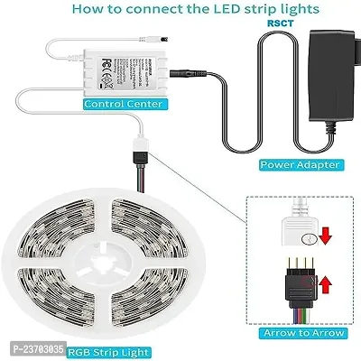 RGB Multicolour Automatic Colour Changing  LED Strip Lights with Remote Control for Festival,Diwali,TV, PC Christmas (Pack of 1)-thumb2