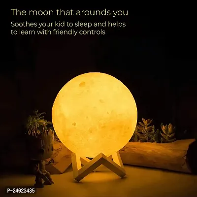 3D 16 Color Changing Moon Night Rechargeable Lamp with Stand Remote  Touch Control Night lamp for Bedroom Lights for Adults and Kids Home Room Beautiful Indoor Lighting-thumb0