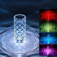 Rose Diamond Crystal Table Lamp USB Rechargeable, 8 Mode Color Changing Acrylic 3D Night Light (16 Colors with Touch and Remote Control)-thumb3