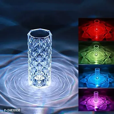 Rose Diamond Crystal Table Lamp USB Rechargeable, 8 Mode Color Changing Acrylic 3D Night Light (16 Colors with Touch and Remote Control)-thumb4