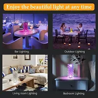 Rose Diamond Crystal Table Lamp USB Rechargeable, 8 Mode Color Changing Acrylic 3D Night Light (16 Colors with Touch and Remote Control)-thumb1