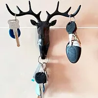 Deer Head Hanging Hook, Self   Adhesive Wall Door Hook Hanger Bag Keys Sticky Holder Wall Mount Pack of 2 Pcs-thumb3