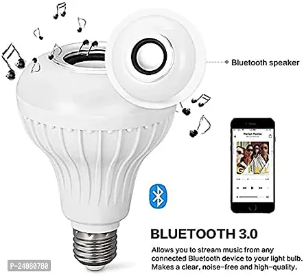 LED Music Bulb with Bluetooth Speaker Music Color changing led Bulb, DJ Lights with Remote Control Music Dimmable for Home, Bedroom, Living Room, Decoration smart bulb (Multicolor)-thumb5