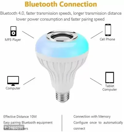 LED Music Bulb with Bluetooth Speaker Music Color changing led Bulb, DJ Lights with Remote Control Music Dimmable for Home, Bedroom, Living Room, Decoration smart bulb (Multicolor)-thumb0