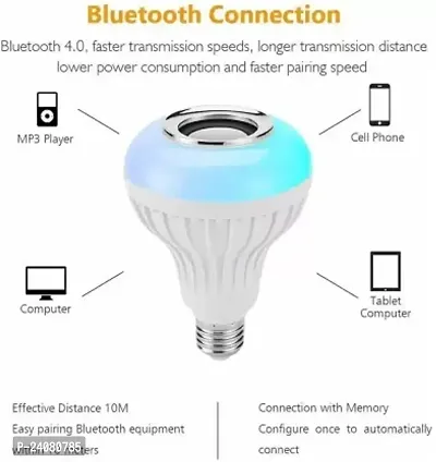 LED Music Bulb with Bluetooth Speaker Music Color changing led Bulb, DJ Lights with Remote Control Music Dimmable for Home, Bedroom, Living Room, Decoration smart bulb (Multicolor)