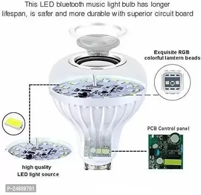 ssecc-LED Music Bulb with Bluetooth Speaker Music Color changing led Bulb, DJ Lights with Remote Control Music Dimmable for Home, Bedroom, Living Room, Decoration smart bulb (Multicolor)-thumb0