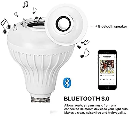 SSECC-LED Music Bulb with Bluetooth Speaker Music Color changing led Bulb, DJ Lights with Remote Control Music Dimmable for Home, Bedroom, Living Room, Decoration smart bulb (Multicolor)
