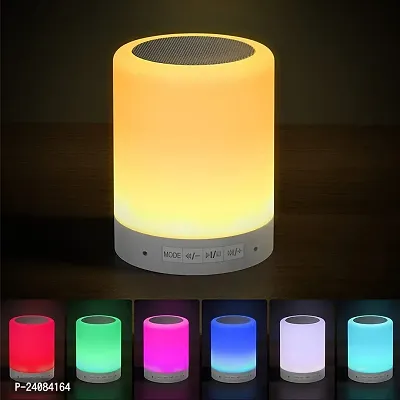 Wireless Night Light LED Touch Lamp Speaker with Portable Bluetooth  HiFi Speaker with Smart Colour Changing Touch Control USB Rechargable (Multicolor)-thumb0