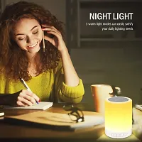 Wireless Night Light LED Touch Lamp Speaker with Portable Bluetooth  HiFi Speaker with Smart Colour Changing Touch Control USB Rechargable (Multicolor)-thumb2