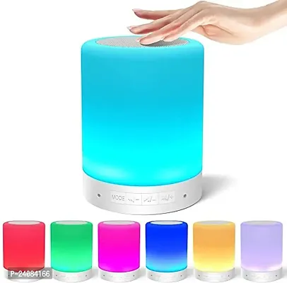 Wireless Night Light LED Touch Lamp Speaker with Portable Bluetooth  HiFi Speaker with Smart Colour Changing Touch Control USB Rechargable-thumb0