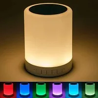 Wireless Night Light LED Touch Lamp Speaker with Portable Bluetooth  HiFi Speaker with Smart Colour Changing Touch Control USB Rechargable (Multicolor)-thumb3