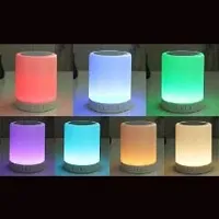 Wireless Night Light LED Touch Lamp Speaker with Portable Bluetooth  HiFi Speaker with Smart Colour Changing Touch Control USB Rechargable (Multicolor)-thumb4