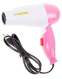 Nova Foldable Hair Dryer for Professional Women Men girls Nova NV-1290 1000 W (Pink)-thumb1