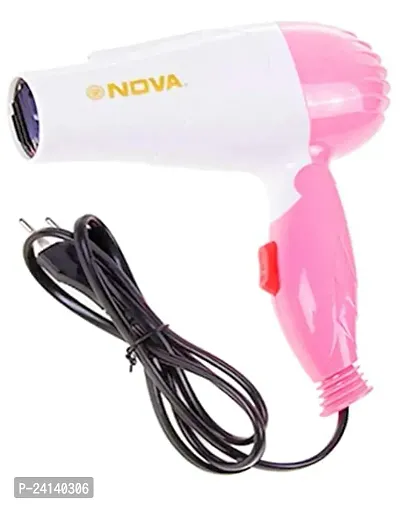 Nova Foldable Hair Dryer for Professional Women Men girls Nova NV-1290 1000 W (Pink)-thumb2