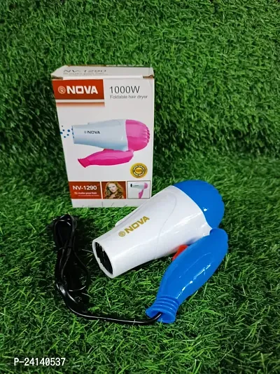 Nova Foldable Hair Dryer for Professional Women Men girls Nova NV-1290 1000 W (Blue)-thumb5