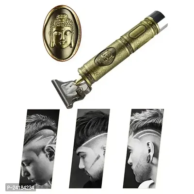 MAXTOP Golden Trimmer Buddha Style Trimmer, Professional Hair Clipper, Adjustable Blade Clipper, Hair Trimmer and Shaver For Men, Retro Oil Head Close Cut-thumb3
