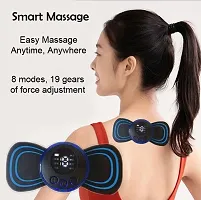 Butterfly Body Massager for Pain Relief ems Neck Massager Machine with 8 Modes and 19 Strength Levels (Black)-thumb1