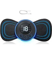 Butterfly Body Massager for Pain Relief ems Neck Massager Machine with 8 Modes and 19 Strength Levels (Black)-thumb3