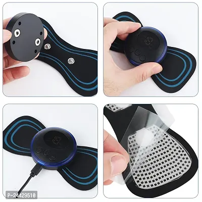 Butterfly Body Massager for Pain Relief ems Neck Massager Machine with 8 Modes and 19 Strength Levels (Black)-thumb5