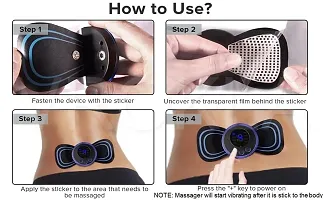 Butterfly Body Massager for Pain Relief ems Neck Massager Machine with 8 Modes and 19 Strength Levels (Black)-thumb1