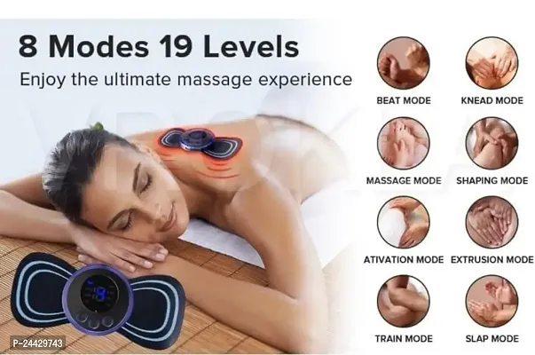 Butterfly Massager Machine For Pain Relief 8 Modes 19 Strength Levels Mini Body Massager Ems Massage Machine For Shoulder,Arms,Legs,Back Pain For MenWomen.-thumb4