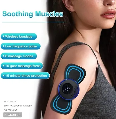 Body Massager,Wireless Portable Neck Massager with 8 Modes and 19 Strength Levels Rechargeable Pain Relief EMS Massage Machine-thumb2