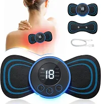 Full Body Mini Butterfly TENS Massager with 8 Modes, 19 Levels Electric Rechargeable Portable EMS Patch for Shoulder, Neck, Arms, Legs, Neck, Men/Women-thumb1