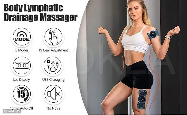 Full Body Mini Butterfly Massager with 8 Modes, 19 Levels Electric Rechargeable Portable Patch for Shoulder, Neck, Arms, Legs, Neck, For Used Men/Women-thumb2