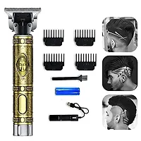 Trimmer Men Professional Buddha Style Rechargeable Cordless Hair Beard Clipper Shaver For Menrsquo;s Adjustable Blade For Close Cut Precise Multi Grooming Kit, Face, Head and Body Trimmer (Gold)-thumb4