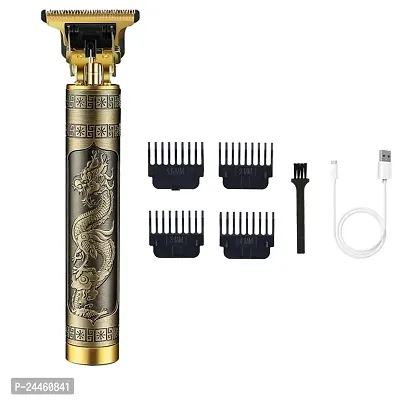 Trimmer Men Professional Buddha Style Rechargeable Cordless Hair Beard Clipper Shaver For Menrsquo;s Adjustable Blade For Close Cut Precise Multi Grooming Kit, Face, Head and Body Trimmer (Gold)-thumb2