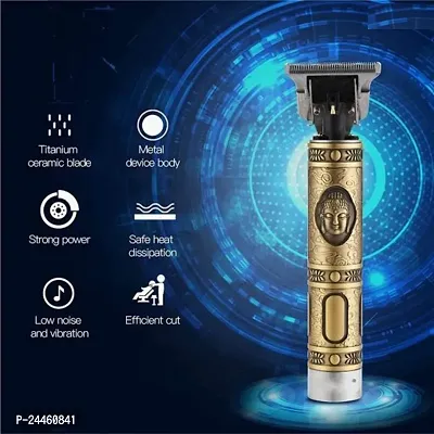 Trimmer Men Professional Buddha Style Rechargeable Cordless Hair Beard Clipper Shaver For Menrsquo;s Adjustable Blade For Close Cut Precise Multi Grooming Kit, Face, Head and Body Trimmer (Gold)-thumb3