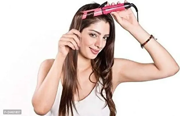Nova 2 in 1 Hair Straightener and Curler with Ceramic Coated Plate, Hair Straightener and Curler for Women (HAIR STRAIGHTENER)