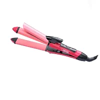 Nova 2 in 1 Hair Straightener and Curler with Ceramic Coated Plate, Hair Straightener and Curler for Women (HAIR STRAIGHTENER)-thumb1