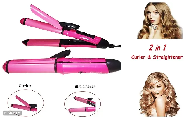 Nova 2 in 1 Hair Straightener and Curler with Ceramic Coated Plate, Hair Straightener and Curler for Women (HAIR STRAIGHTENER)-thumb3