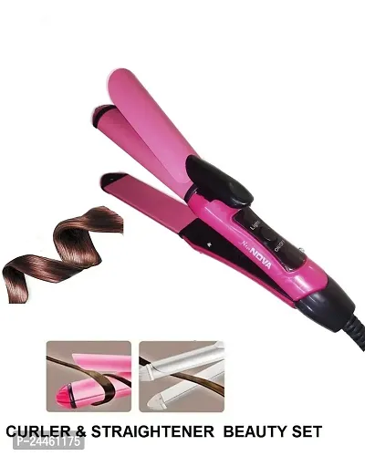 Nova 2 in 1 Hair Straightener and Curler with Ceramic Coated Plate, Hair Straightener and Curler for Women (HAIR STRAIGHTENER)-thumb4