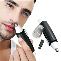 SSECC -3 in 1 Electric Nose  Ear Hair Trimmer for Men  Women | Dual-edge Blades |Painless Nose and Ear Hair Remover Trimmer Eyebrow Flawless Electronic (Black)-thumb3