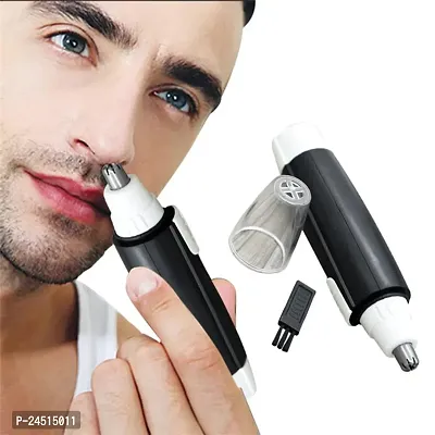 SSECC -3 in 1 Electric Nose  Ear Hair Trimmer for Men  Women | Dual-edge Blades |Painless Nose and Ear Hair Remover Trimmer Eyebrow Flawless Electronic (Black)-thumb4