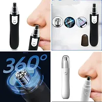 SSECC -3 in 1 Electric Nose  Ear Hair Trimmer for Men  Women | Dual-edge Blades |Painless Nose and Ear Hair Remover Trimmer Eyebrow Flawless Electronic (Black)-thumb2