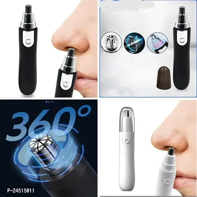 SSECC -3 in 1 Electric Nose  Ear Hair Trimmer for Men  Women | Dual-edge Blades |Painless Nose and Ear Hair Remover Trimmer Eyebrow Flawless Electronic (Black)-thumb3